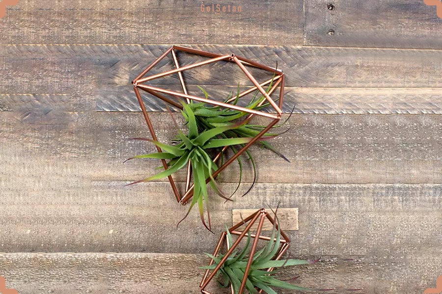 گلدان آویزی با سازه ، یک ایده خاص برای ساخت گلدان آویزی