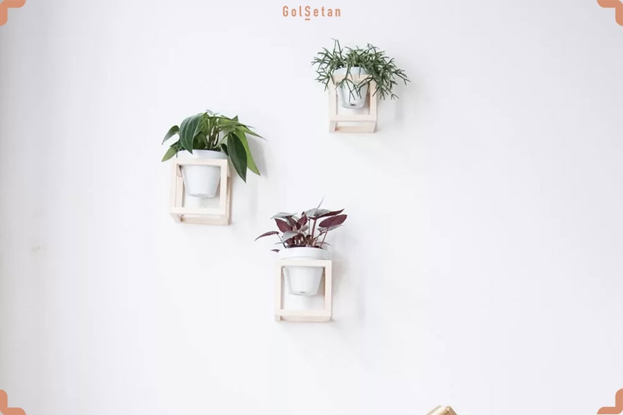 جا گلدانی چوبی