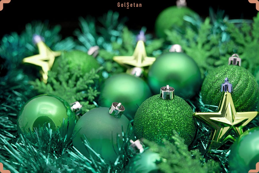 عکس اکسسوری های کریسمس با رنگ سبز