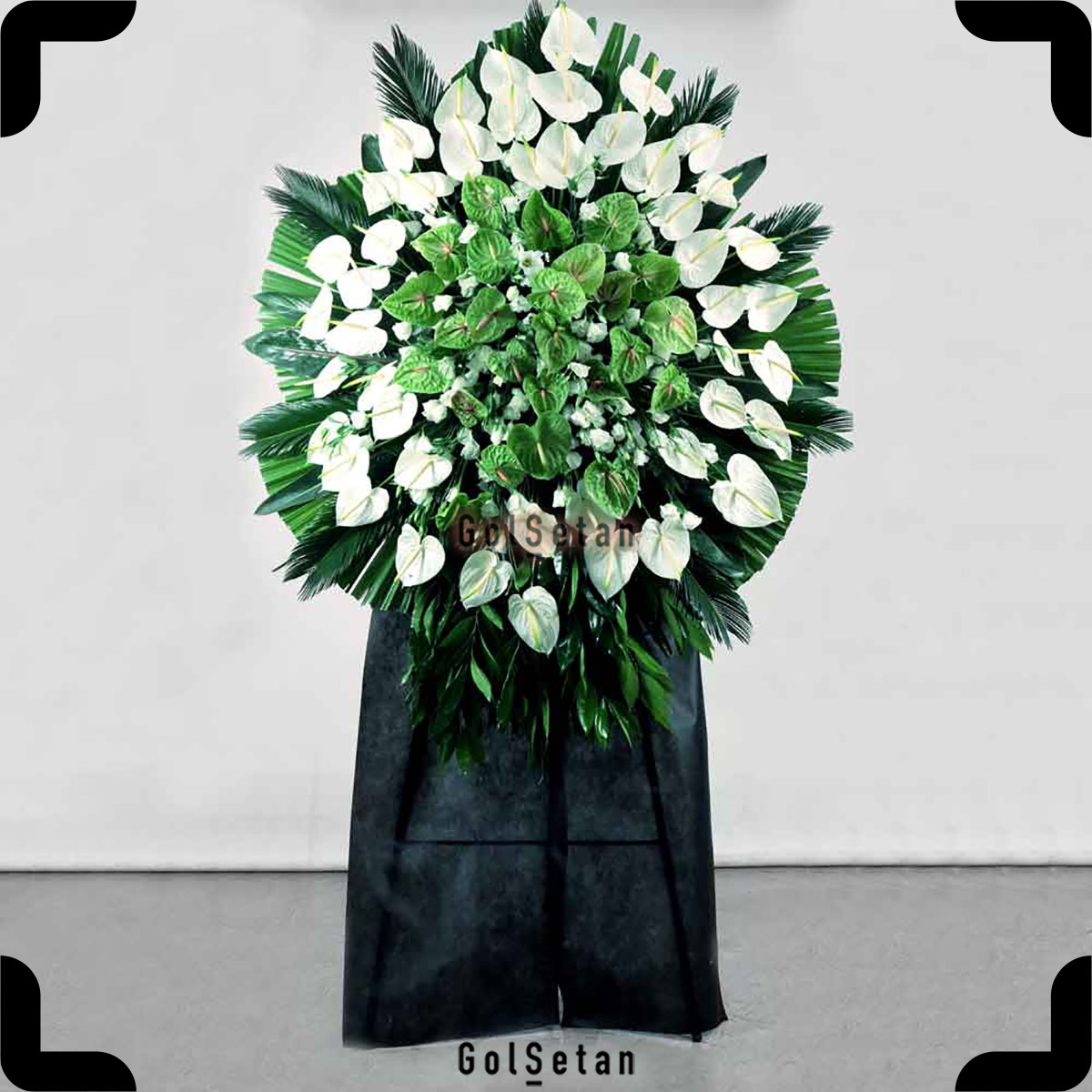 funeral-stand-flower-harire-behesht سفارش تاج ترحیم