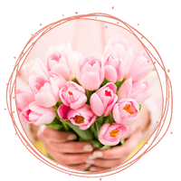 گل لاله صورتی