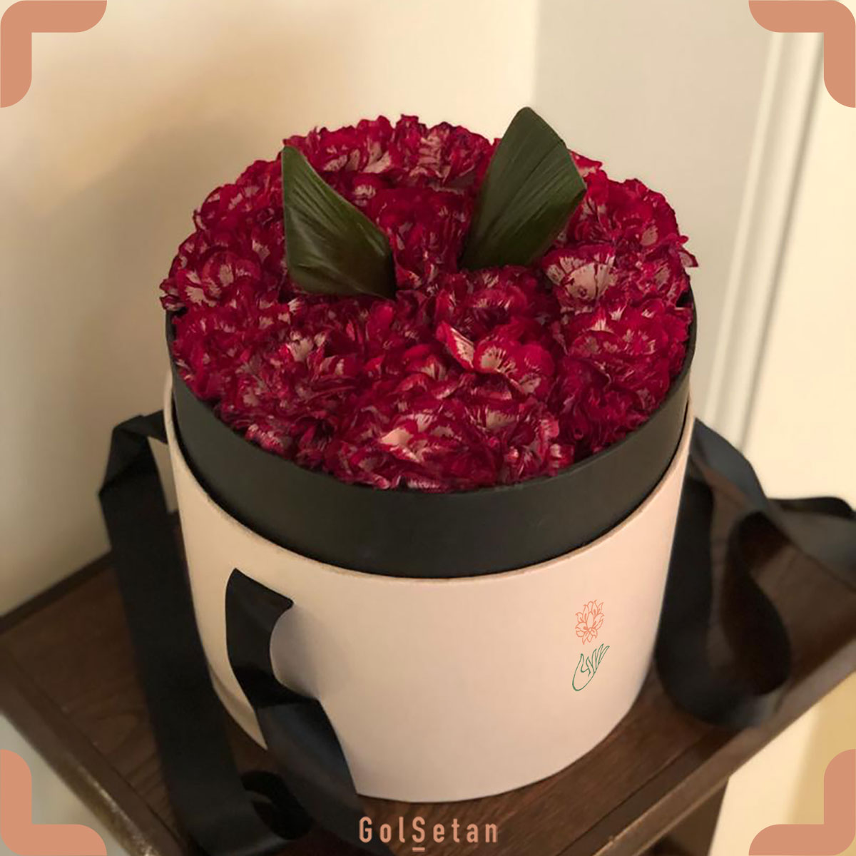 Birthday Flower-box-dordane-1 باکس گل خاص میخک