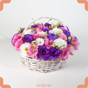 سبد گل حصیری