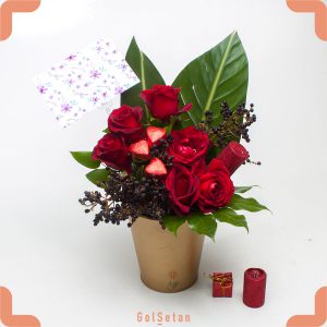 کاپ گل رز ولنتاین طلایی