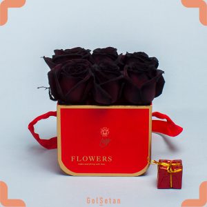 باکس گل رز مشکی
