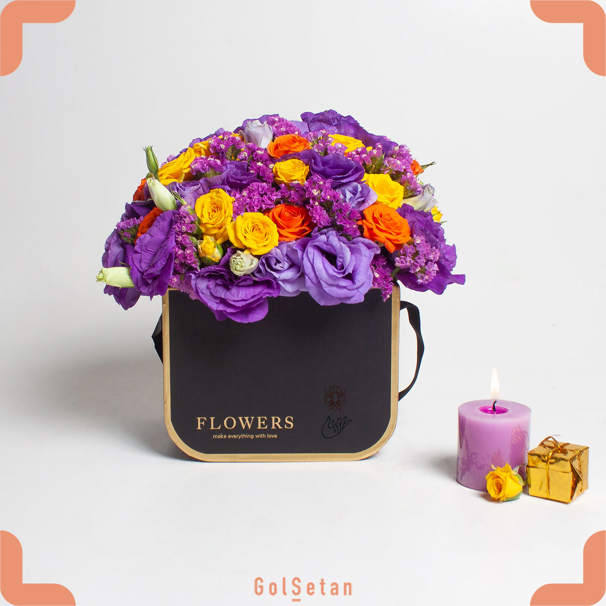 lisianthus-rose-flower-box باکس گل شادناز زیبا و خاص