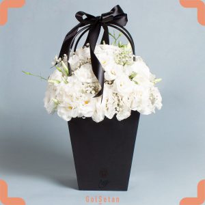 باکس گل لیسیانتوس و عروس سفید و ملایم