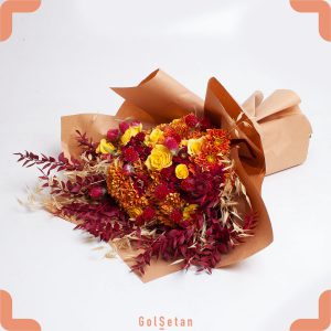 دسته گل رز و داوودی زیبا و دوشت داشتنی