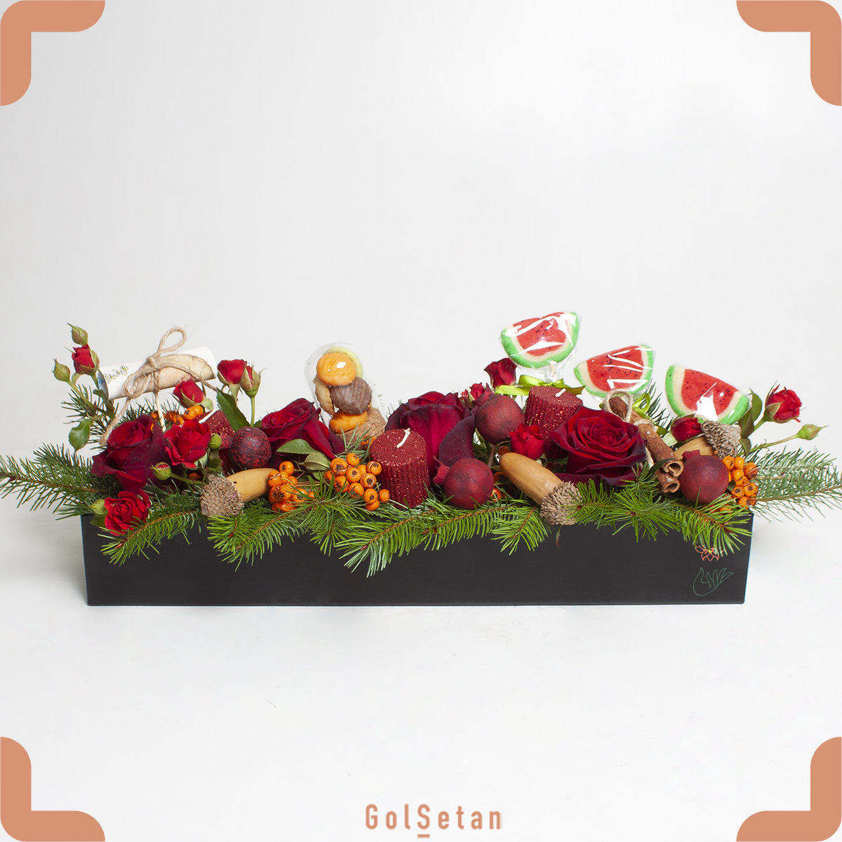 flower-fruit-yalda-box باکس گل و میوه یلدا هدیه ای زیبا برای عزیزانتان