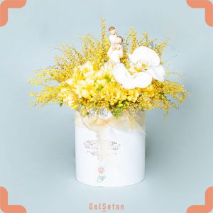 باکس گل فریزیا و ارکیده