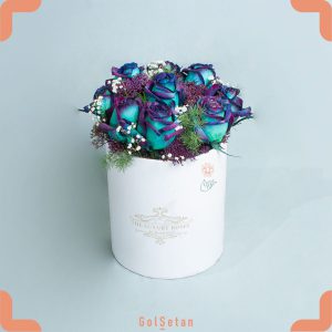 باکس گل رز آبی لاجوردی