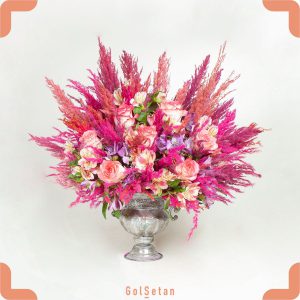 جام گل رز صورتی و آلستر