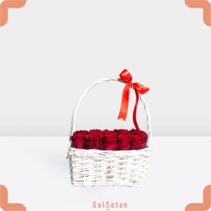 سبد رز هلندی 20 شاخه زیبا و عاشقانه