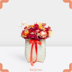 باکس‌ گل و میوه هدیه ای شیک و لاکچری