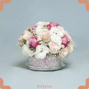 باکس رز و لیسیانتوس کرم صورتی هدیه ای جذاب