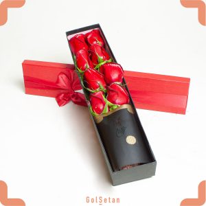 جعبه گل رز خوابیده ساغر