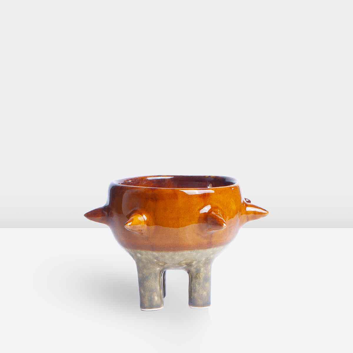 brown-art-ceramic-vase-pots گلدان سرامیکی هنری قهوه ای