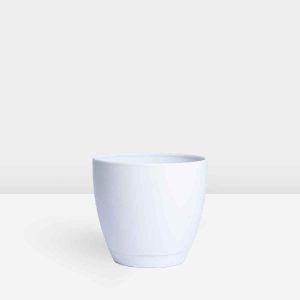 گلدان مواد آلی مخروطی سفید