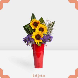 باکس آفتابگردان و عروس هدیه ای زیبا و خاص