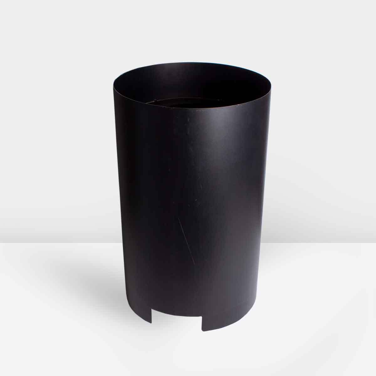tall-black-metal-vase-cylindrical گلدان استوانه مشکی فلزی
