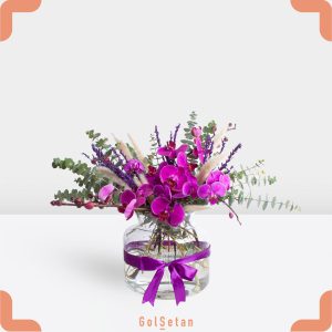 دسته گل ارکیده بنفش روز مادر