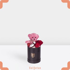 باکس رز قرمز و خرس صورتی خاص و جذاب