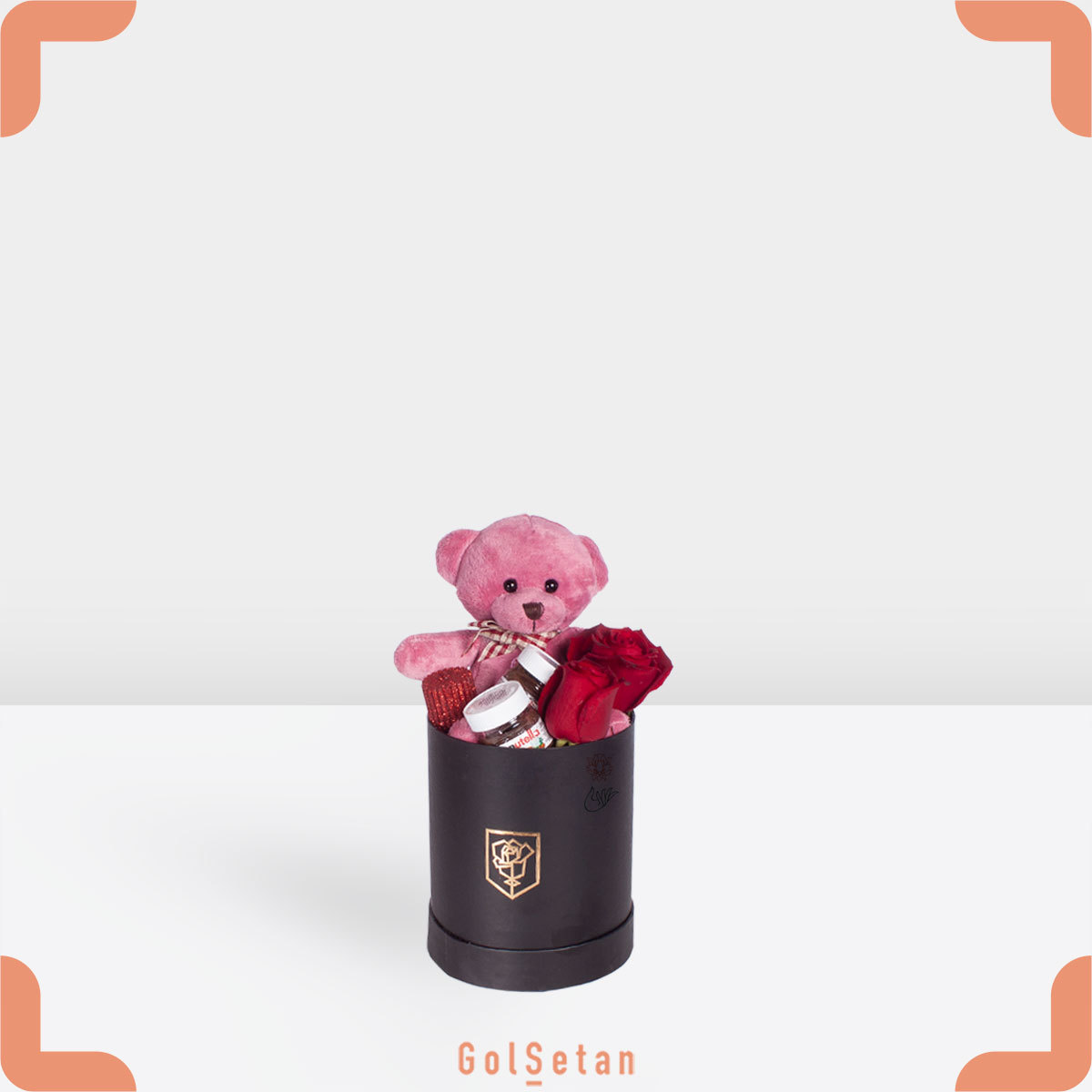 red-roses-pink-beer-gift باکس رز قرمز و خرس صورتی خاص و جذاب