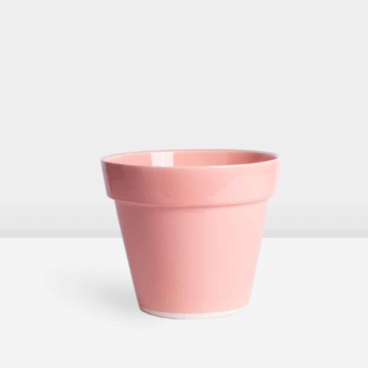 large-edged-pink-ceramic-pot گلدان سرامیکی لبه دار صورتی بزرگ
