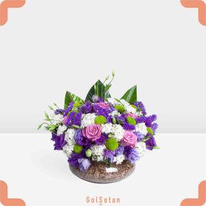 باکس شیشه ای رز و لیسیانتوس جذاب