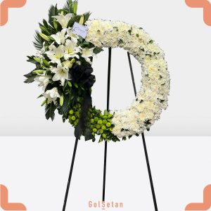 تاج گل لیلیوم و داوودی شیک