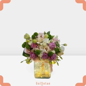 باکس گل و مجسمه مادر و فرزند شیک