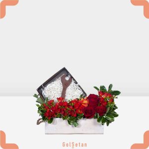 باکس فریزیا و رز قرمز زیبا