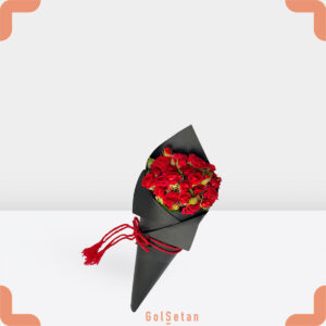 دسته گل رز مینیاتوری قرمز جذاب
