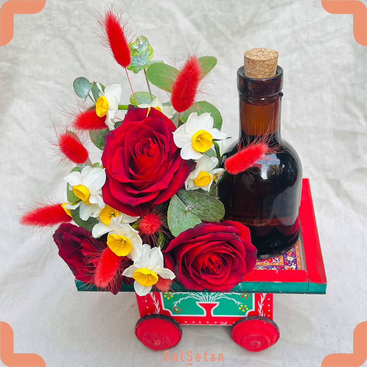 narcissus-red-rose گل رز و نرگس شب یلدا