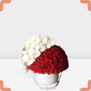 باکس رز قرمز و ارکیده شیک